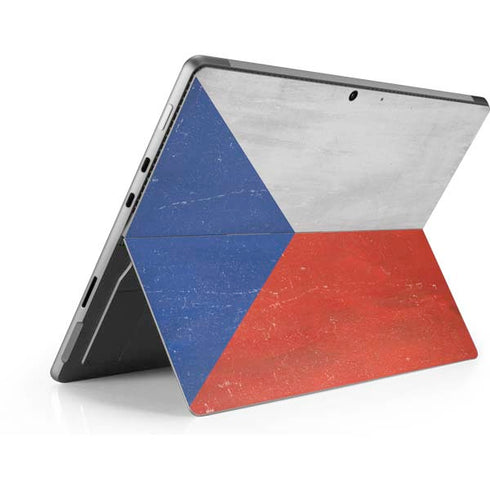 Czech Republic Flag Distressed Surface Pro 8 Skin